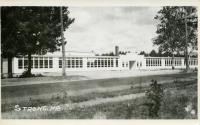 Strong Public School and Randall-Thomas Gymnasium, Strong, ca. 1951