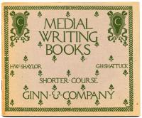 'Medial Writing Book' cover, 1903