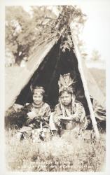 Lucille Shay and Teddy Solomon, Indian Island, ca. 1920