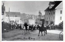 Burning the Kaiser,  Armistice Day, Guilford, 1918