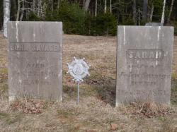 Gravestones of John Savage and Sarah Dolliver Savage