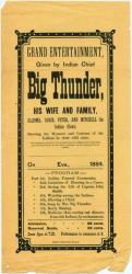 Poster for Frank "Big Thunder" Loring, 1884