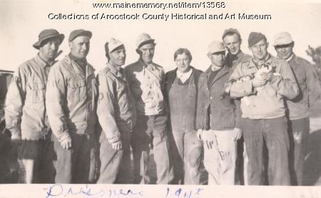 Prisoners of War in the farm field, Houlton, 1945