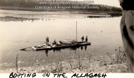 Flat Bottom Boat, St. John River, ca. 1930