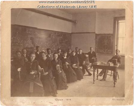 Dr. J. William Daniels and Westbrook Seminary geometry class, Portland, 1876