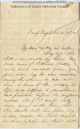 Pvt. John Sheahan on death of brother in war, 1863