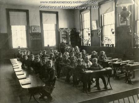 Model classroom, Farmington State Normal School, 1870s