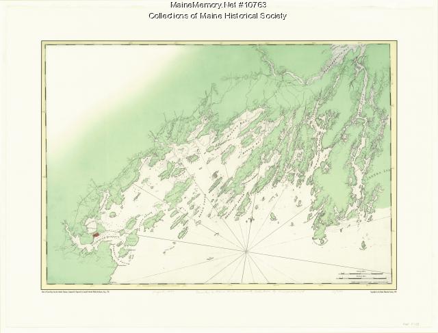 Chart of Casco Bay from the Atlantic Neptune, 1776