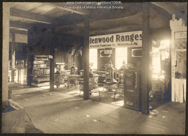 Range department, Atherton Furniture, Waterville, ca. 1900