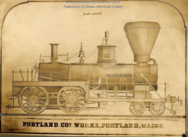 The State of Maine locomotive, 1869