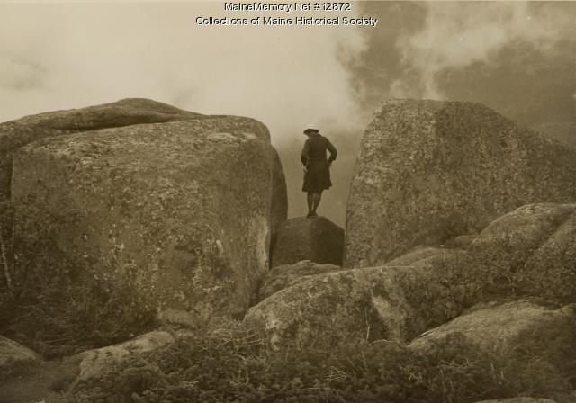 Emmie Bailey Whitney at Katahdin, ca. 1930