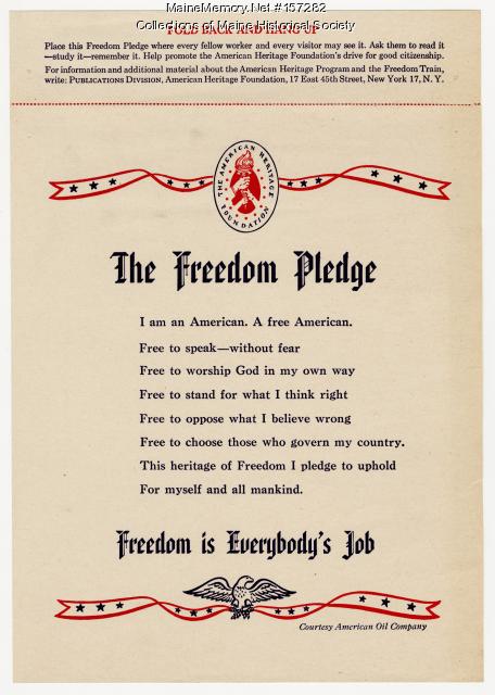 I Speak for Democracy, Ohio, 1954 - Maine Memory Network