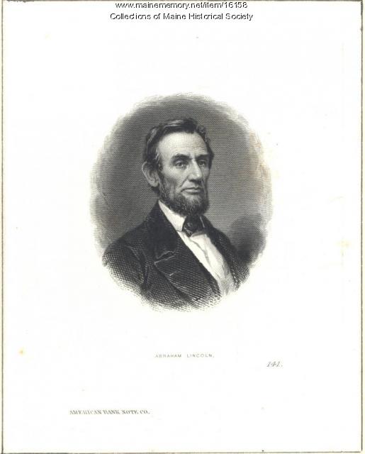 Abraham Lincoln engraving, ca. 1880