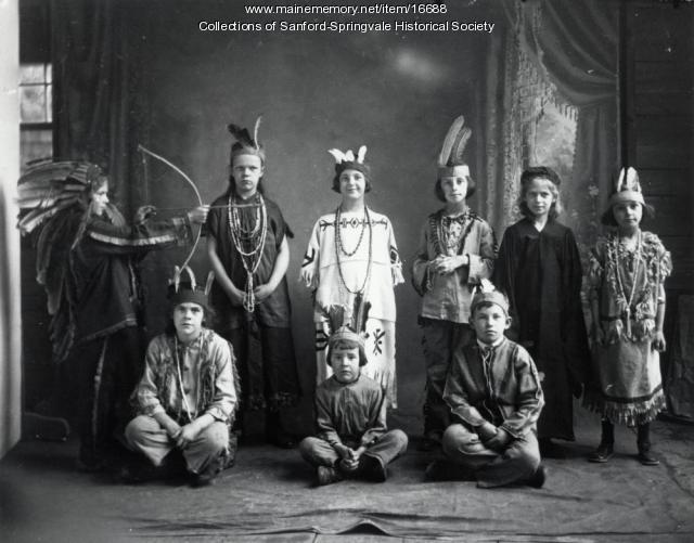 Nine Children in Costumes, Sanford, ca. 1900