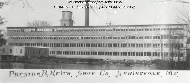 Preston B. Keith Shoe Co, Springvale, ca. 1906