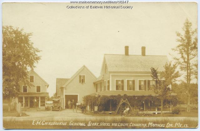 E. H. Chadbourne general store in East Baldwin, ca. 1920