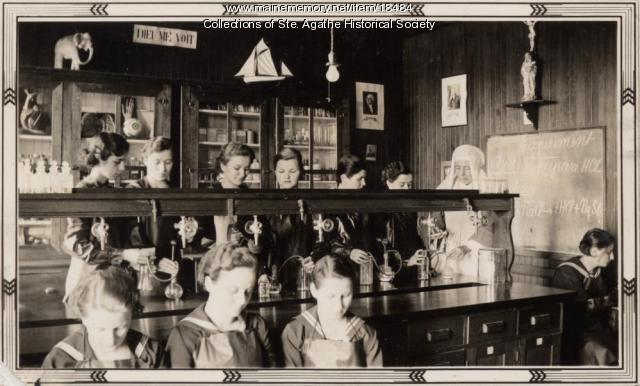 Science Class, St. Agatha High School, Notre Dame de la Sagesse High School, 1933