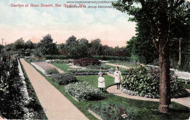 Garden at Beau Desert, Bar Harbor, ca. 1900