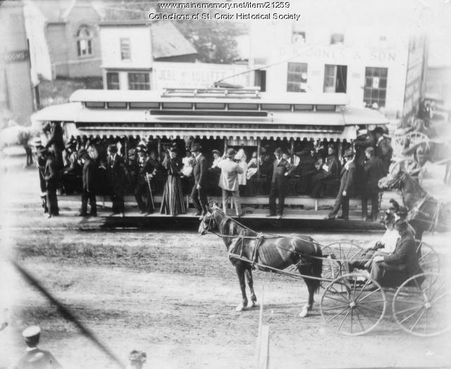 Calais Street Railway open car, Calais, ca. 1900