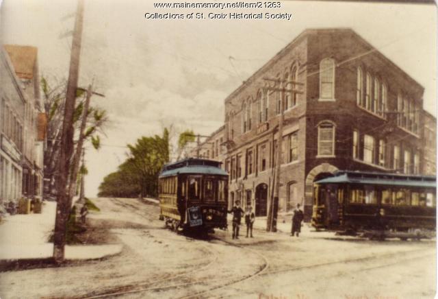 Calais Street Railway cars, Calais, ca. 1900