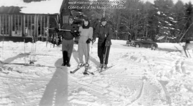 Down East Ski Club members, Pleasant Mountain, 1952