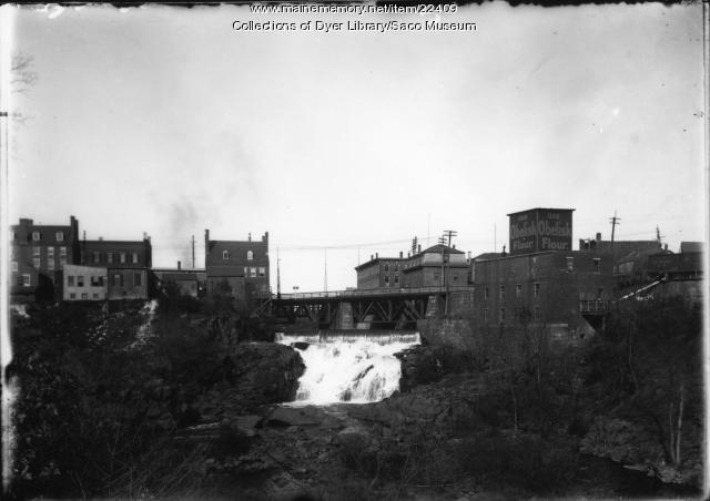 Gristmill and Cataract Falls, Saco, ca. 1900