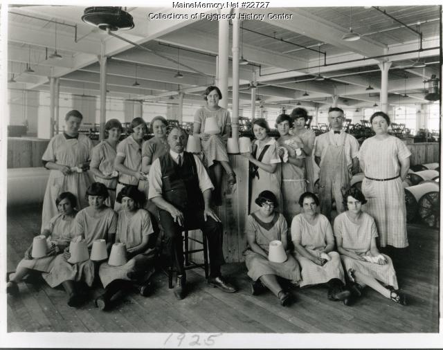 Winding room employees, Cabot Mill, Brunswick, 1925