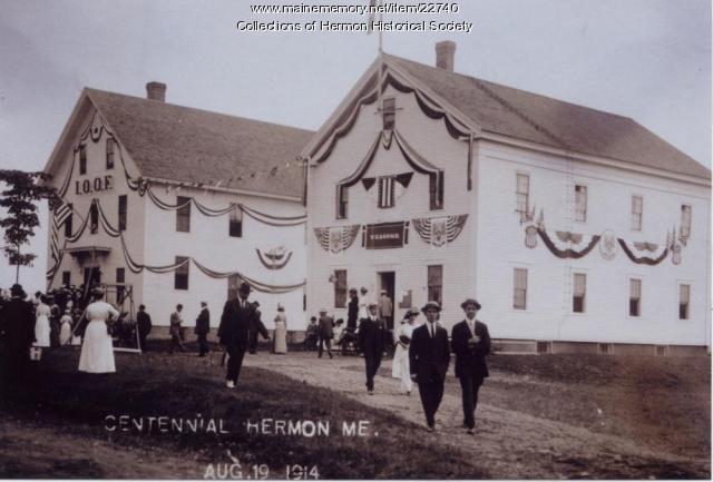 Hermon Independent Order of Odd Fellows Hall, 1914