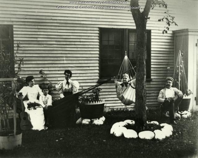 SEE NOTE A Sanford Family Reclining in Hammocks, ca. 1900