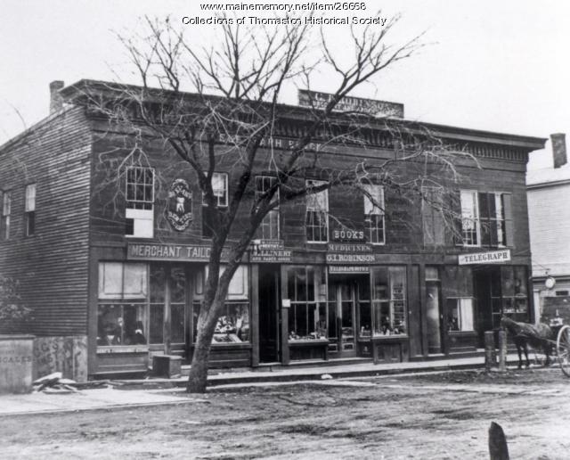 Telegraph Block, Thomaston, ca. 1870