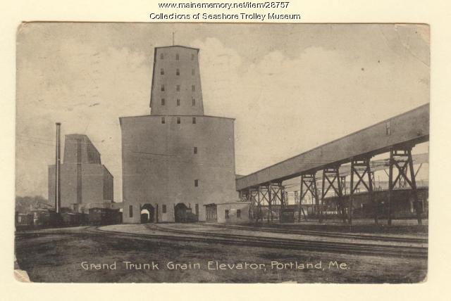 Grand Trunk Grain Elevator, Portland, ca. 1908