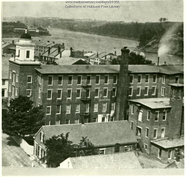 Hallowell Cotton Mill, Academy Street, ca. 1885