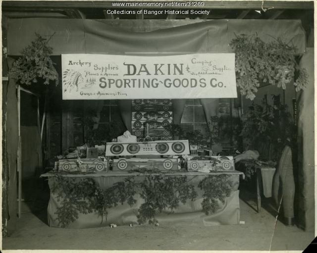 Dakin Store Archery Window Display, Bangor, ca. 1937