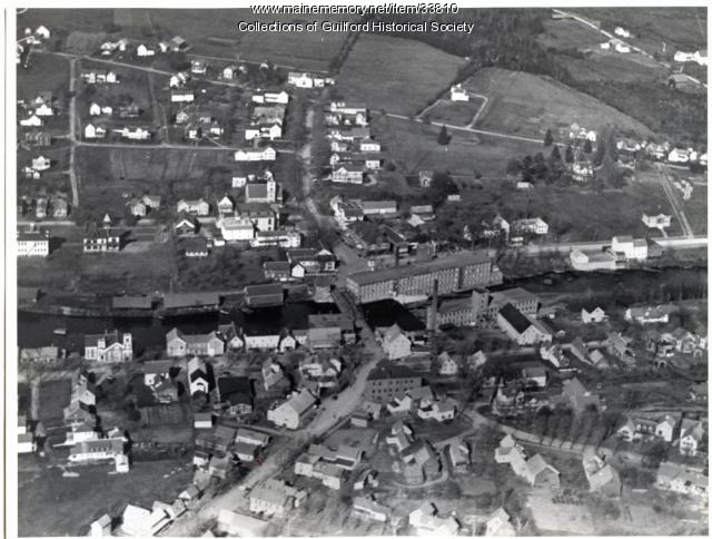 Aerial view of Guilford Village, ca. 1920