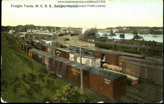 M.C.R.R. Freight Yards, Bangor, ca. 1905