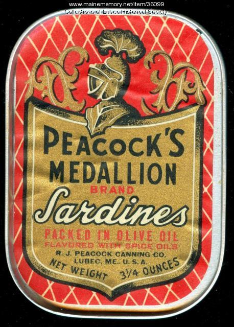 Medallion brand sardine can, Lubec, ca. 1960