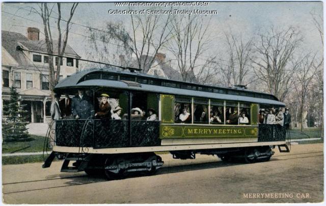 "Merrymeeting" parlor car, Lewiston, ca. 1915