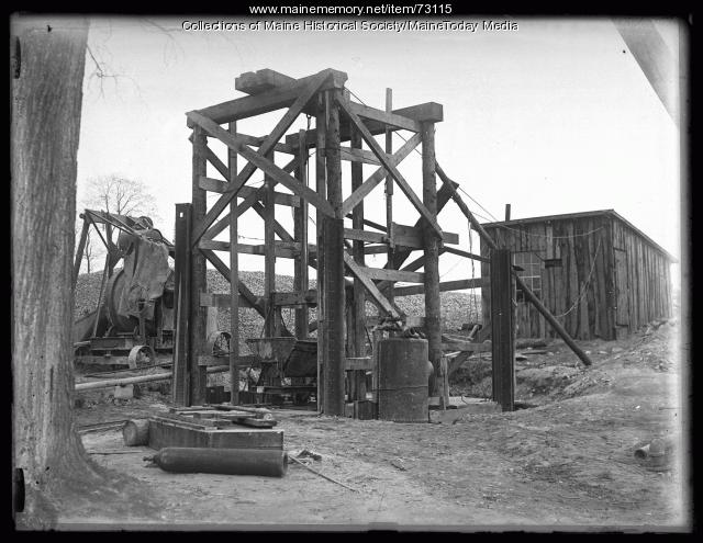 Water district construction, Sebago Lake, 1924