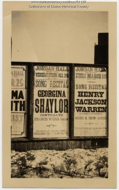 Georgina Shaylor poster, ca. 1919