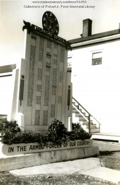 WWII Veteran's Honor Roll, Limestone, ca. 1947