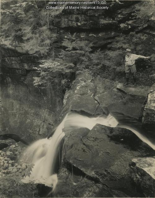 Albany Basin waterfall, ca. 1935