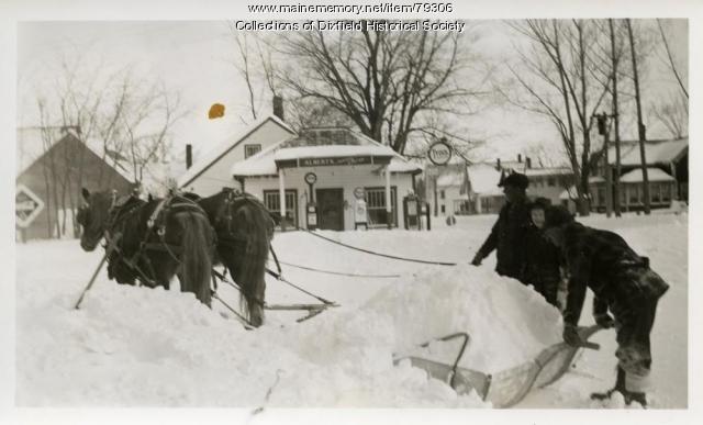 Plowing Roads, East Dixfield, 1936