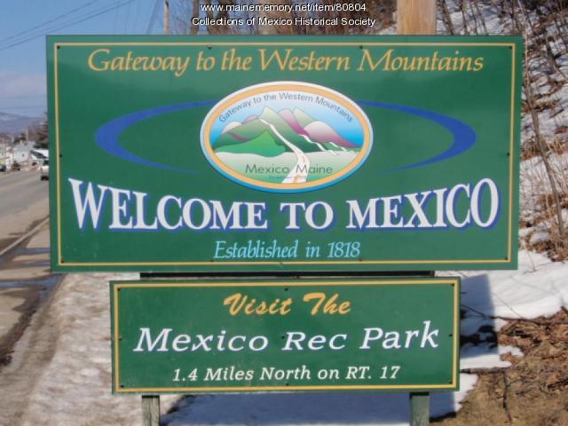 Welcome to Mexico sign, ca. 2008