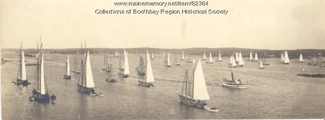 The mackerel fleet in Boothbay Harbor, ca. 1890