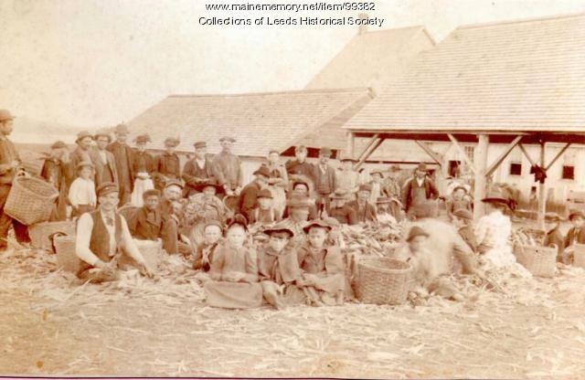 Husking shed, H. F. Webb Corn Shop, Leeds, ca. 1900