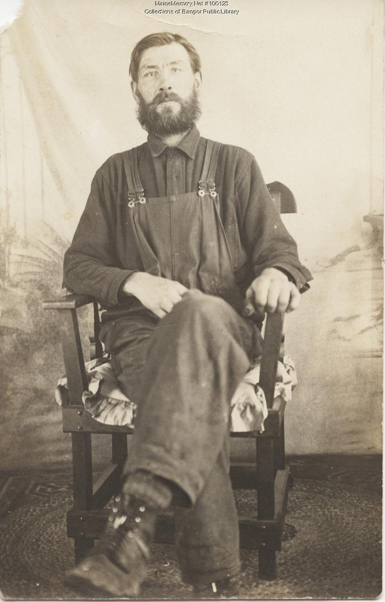 Typical Maine lumberman, Bangor, ca. 1900 - Maine Memory Network