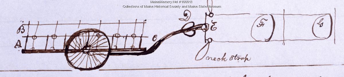 John Martin's cart, Hampden, ca. 1833 - Maine Memory Network