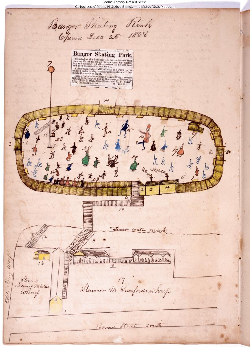 Bangor Skating Rink, 1868 - Maine Memory Network