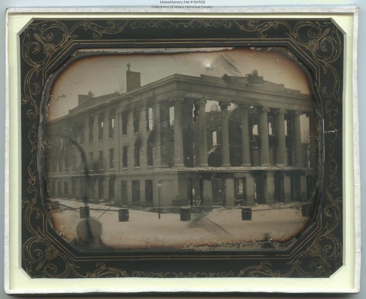 Ruins of the Merchants' Exchange Building, Portland, 1854 - Maine ...