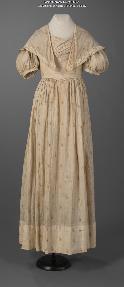 Young woman's muslin dress, ca. 1830 - Maine Memory Network